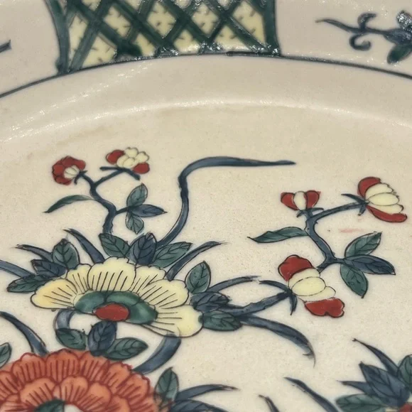 VTG 9" Japanese Porcelain Ware Bowl Floral Decorated In Hong Kong, A.C.F - Picture 8 of 12